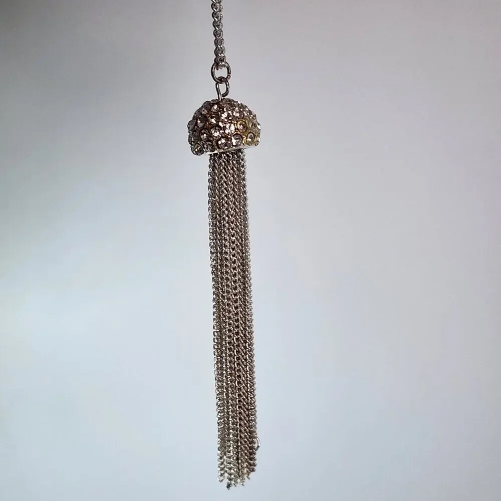 🌻3 for $18 Silver Tassel Long Necklace